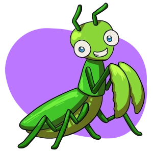 An enthusiastic cartoon creature with two large eyes and a wide smile holds up a sign that reads ‘Free Spanish Classes’. The character is green with small spikes on its back, resembling a friendly monster. Its excitement is evident, conveying the appeal of free online Spanish classes. The background is a pleasant purple, emphasizing the creature’s joyful expression.